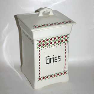 Küchengefäss für Griess-Aufbewahrung. Jugendstil - Art Deco vintage