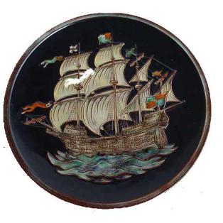 Keramikteller Karlsruhe spez. Glasur, vintage