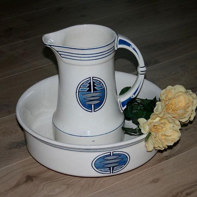 antike Waschgarnitur Jugendstil, guter Zustand