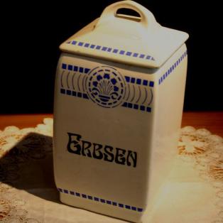 Jugendstil Küchengefäss Erbsen