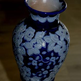 Elsässer Keramikvase Salzlasur Betschdorf