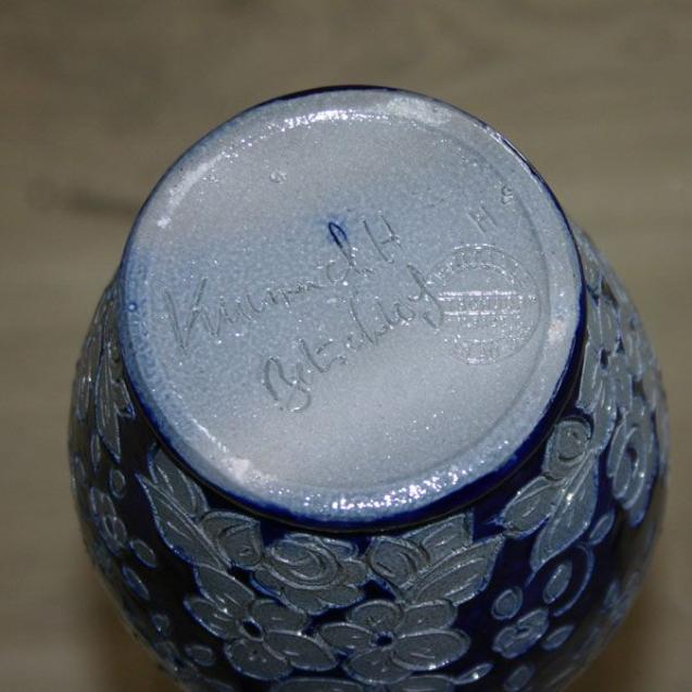 Elsässer Keramikvase Salzlasur Betschdorf