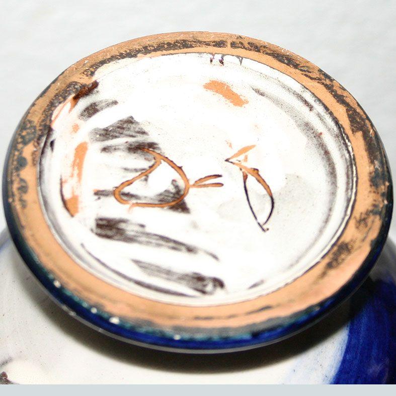 Krug blau_grau Jakob Gelzer Keramik mid-Century