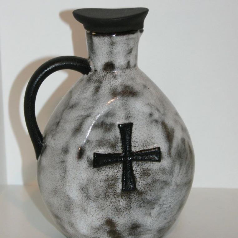 Weihwasserflasche Ziegler Keramikflasche