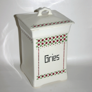 Küchengefäss für Griess-Aufbewahrung. Jugendstil - Art Deco vintage