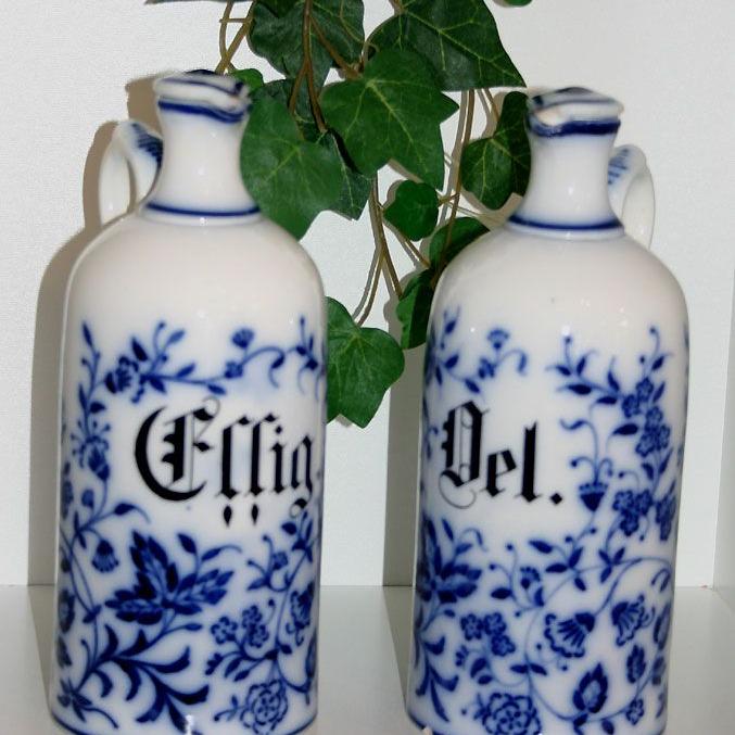 Essig & Oel Steinzeugkrüge Jugendstil antik