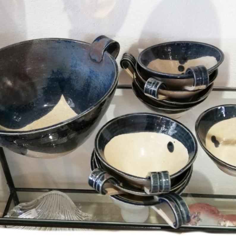 Keramik Dessertset Kunstkeramik einzigartig