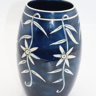 DESA Keramikvase mit Blumen Edelweiss
