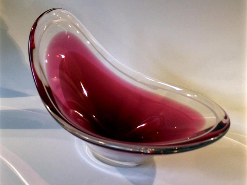 Glasschale Coquille Flygsfors Schweden / 1962 - Design Paul Kedlev