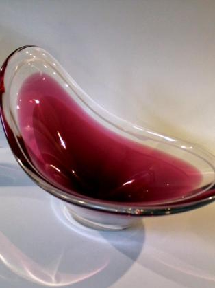 Glasschale Coquille Flygsfors Schweden / 1962 - Design Paul Kedlev
