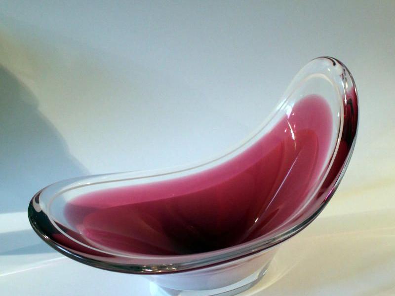 Glasschale Coquille Flygsfors Schweden / 1962 - Design Paul Kedlev