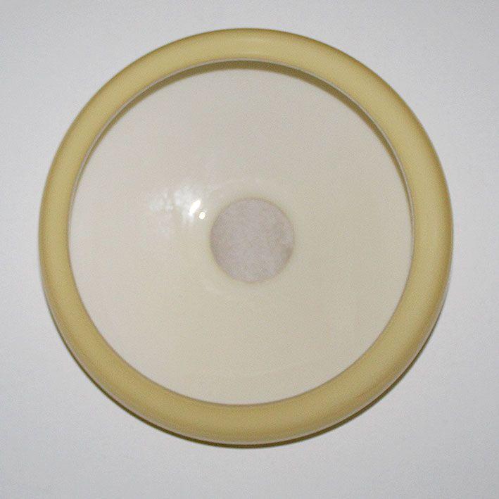 Glas-Lampenschirm vintage okerfarben