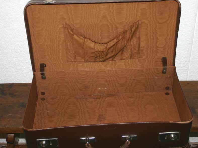 Koffer Leder antik braun