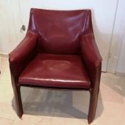 Ledersessel CAB bordeauxrot, Leder