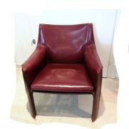 Ledersessel CAB bordeauxrot, Leder