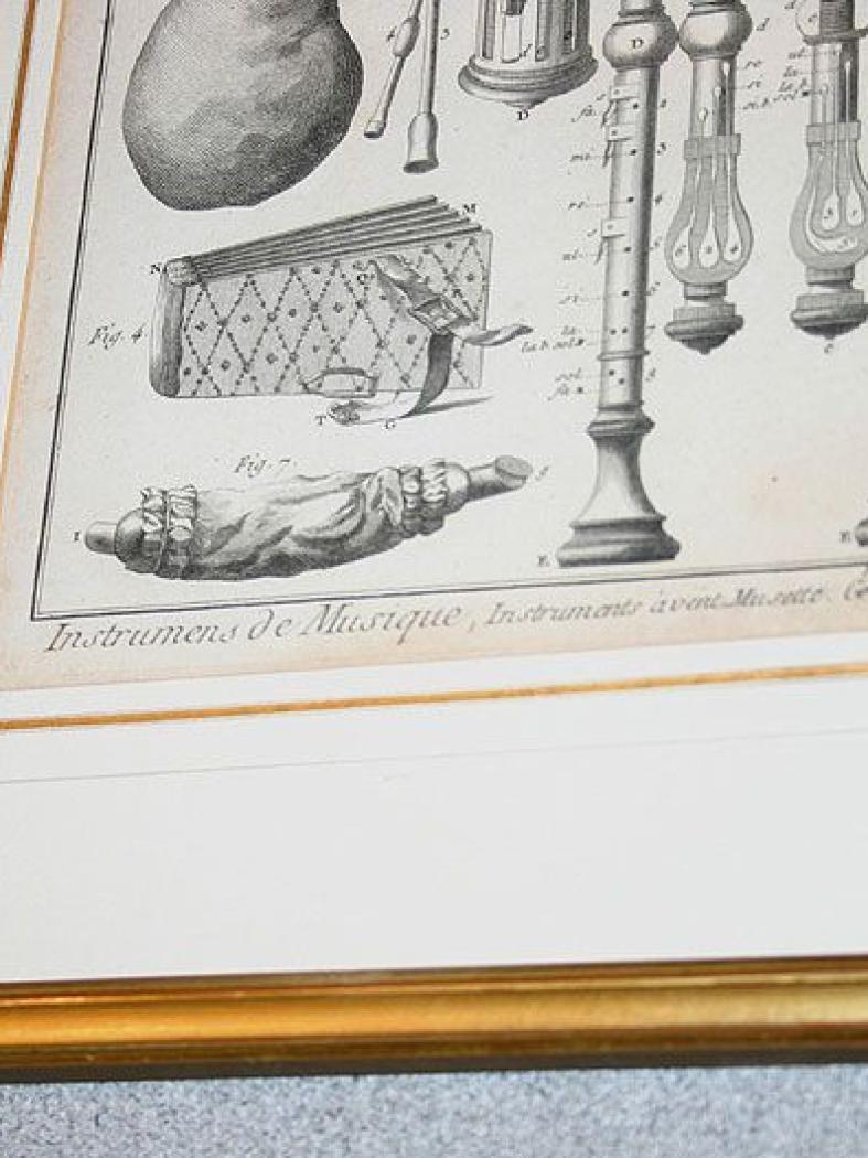 Kupferdruck alte Instrumente