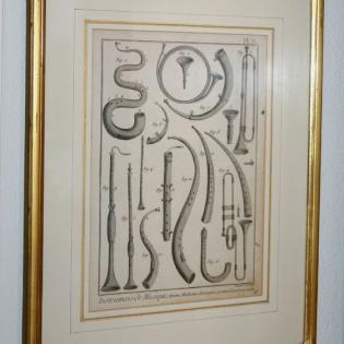 Kupferdruck alte Instrumente