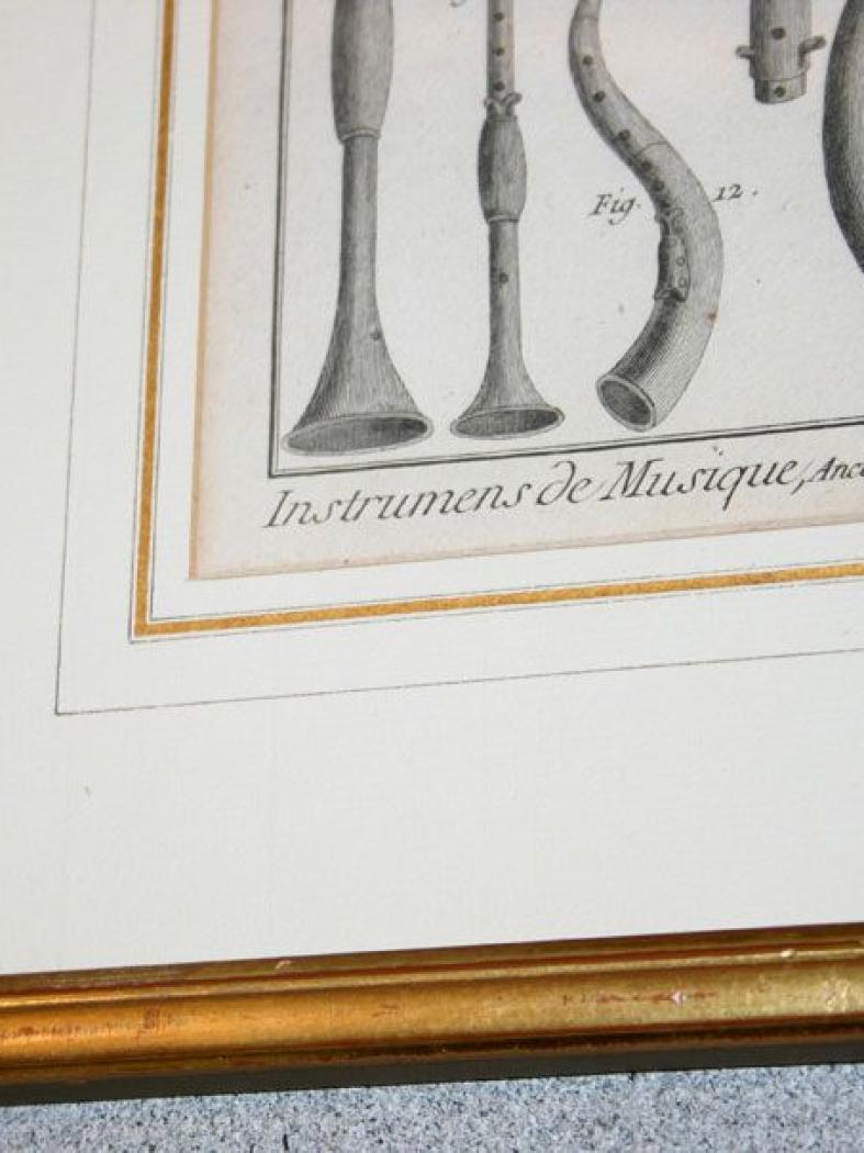 Kupferdruck alte Instrumente