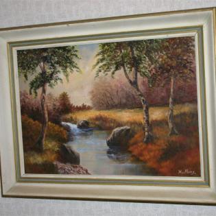 Oelbild gerahmt H. von Moos